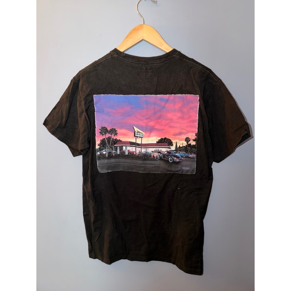 In-N-Out Burger California Mike Rider Sunset Graphic T-Shirt Mens‎ Medium Black
